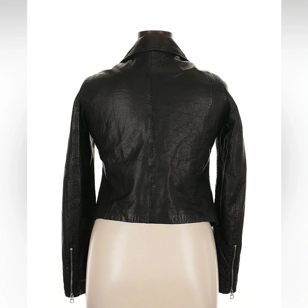 Madewell Black Leather Moto Jacket Size XL - Picture 2 of 13